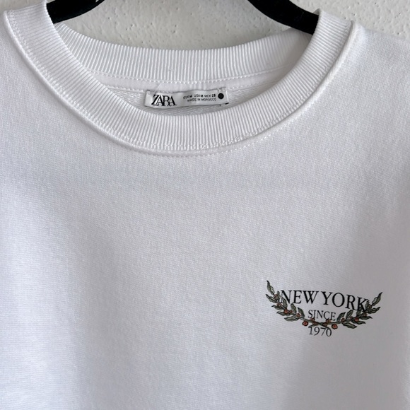 ZARA TEXT PRINT SWEATSHIRT - Picture 4 of 4